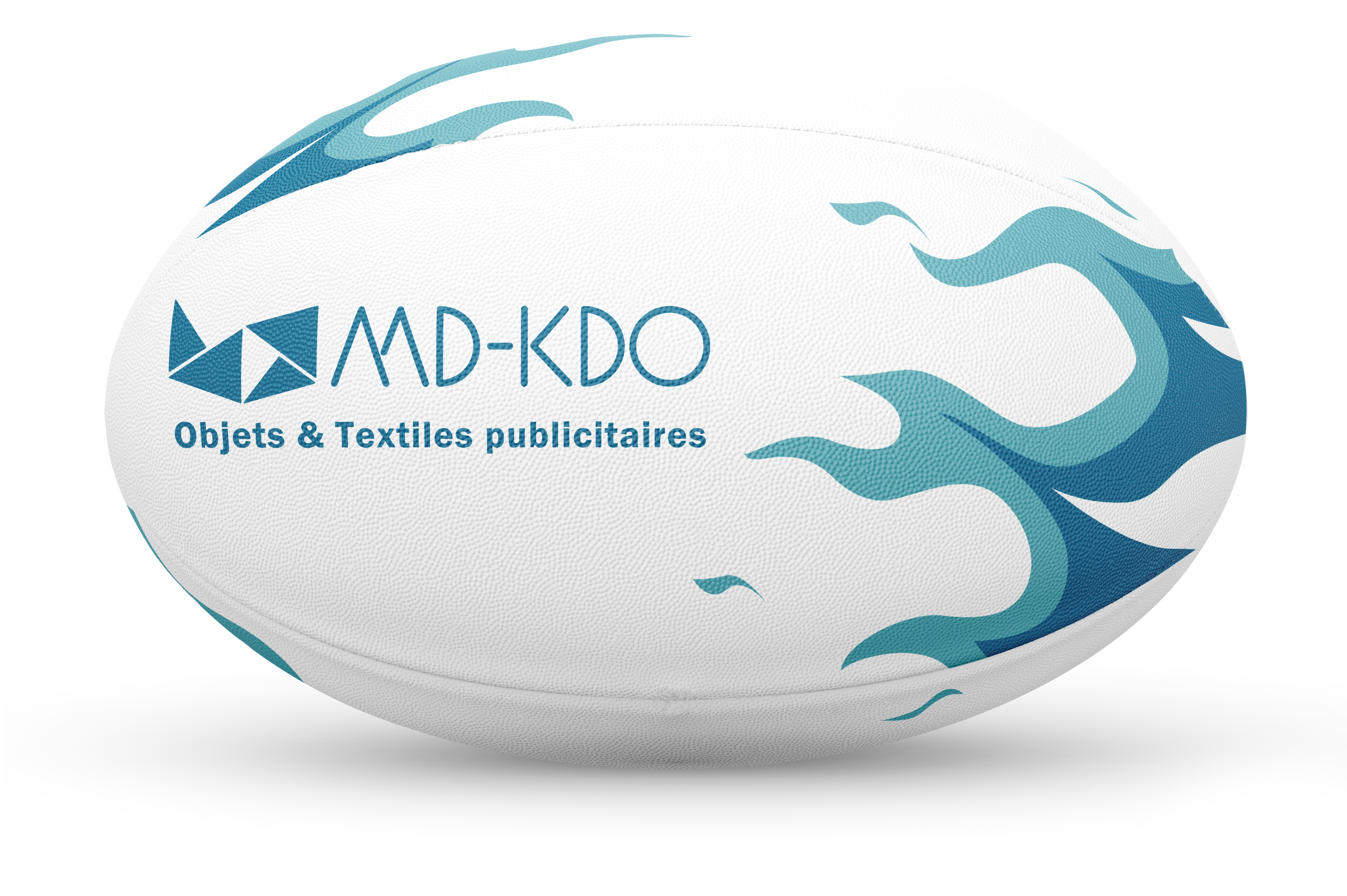 ballon de rugby, MD-KDO, objet publicitaire, Cyrielle GILLES, graphiste, Freelance, marketing, communication, www.vanille-fraise.com