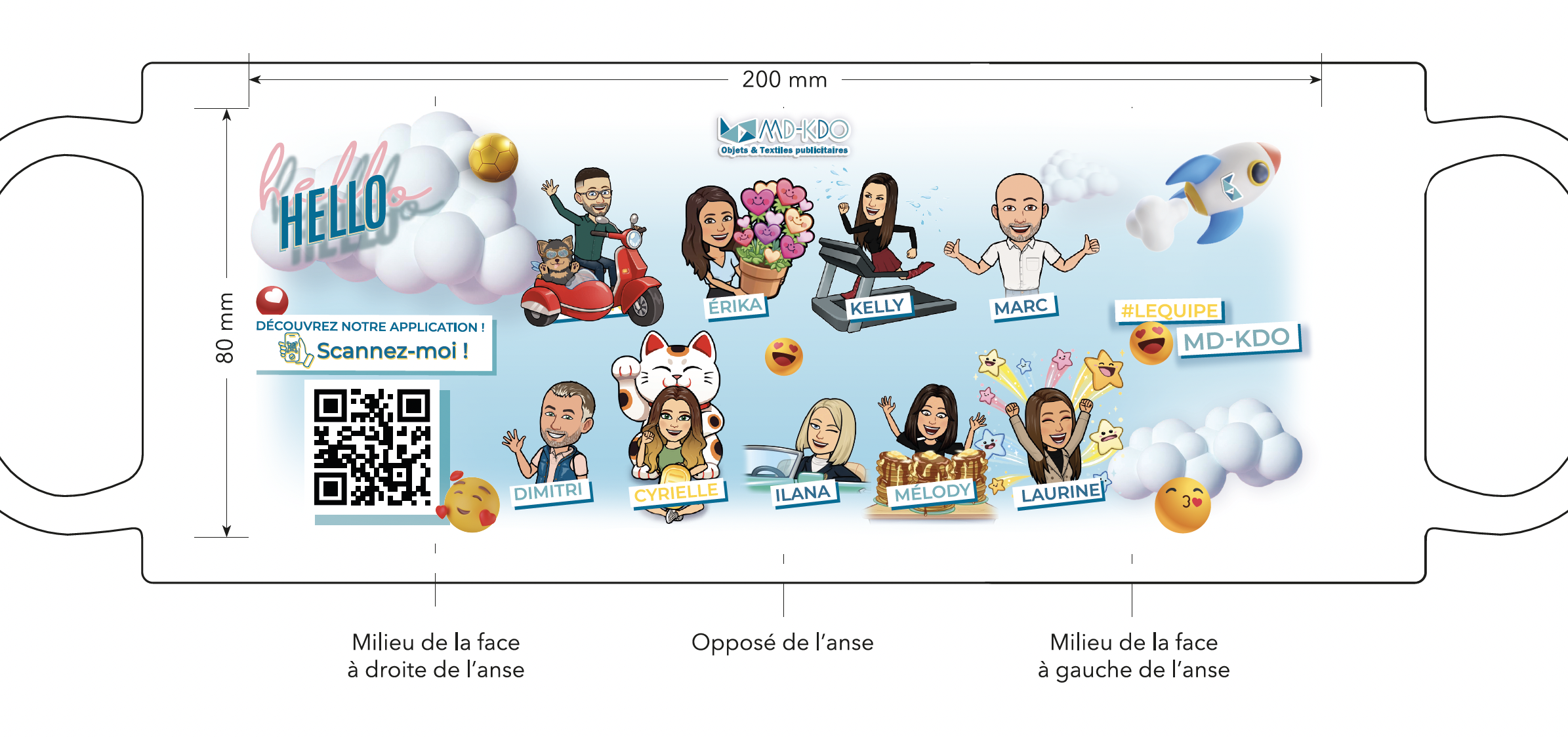 Mug, tasse, senator, bitmoji, pour la société MD-KDO, Cyrielle Gilles, graphisme, marketing, communication, freelance, meaux, ile de france, charte graphique, www.vanille-fraise.com